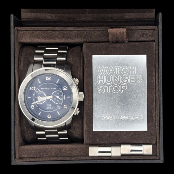 Michael Kors MK8314 Stop Hunger Silver Men's Watch - Picture 3 of 4